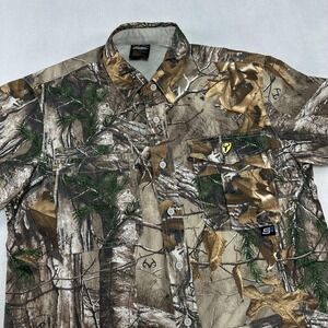 ScentBlocker Shirt Mens Medium Camouflage Realtree Recon S3 Short Sleeve Hunting